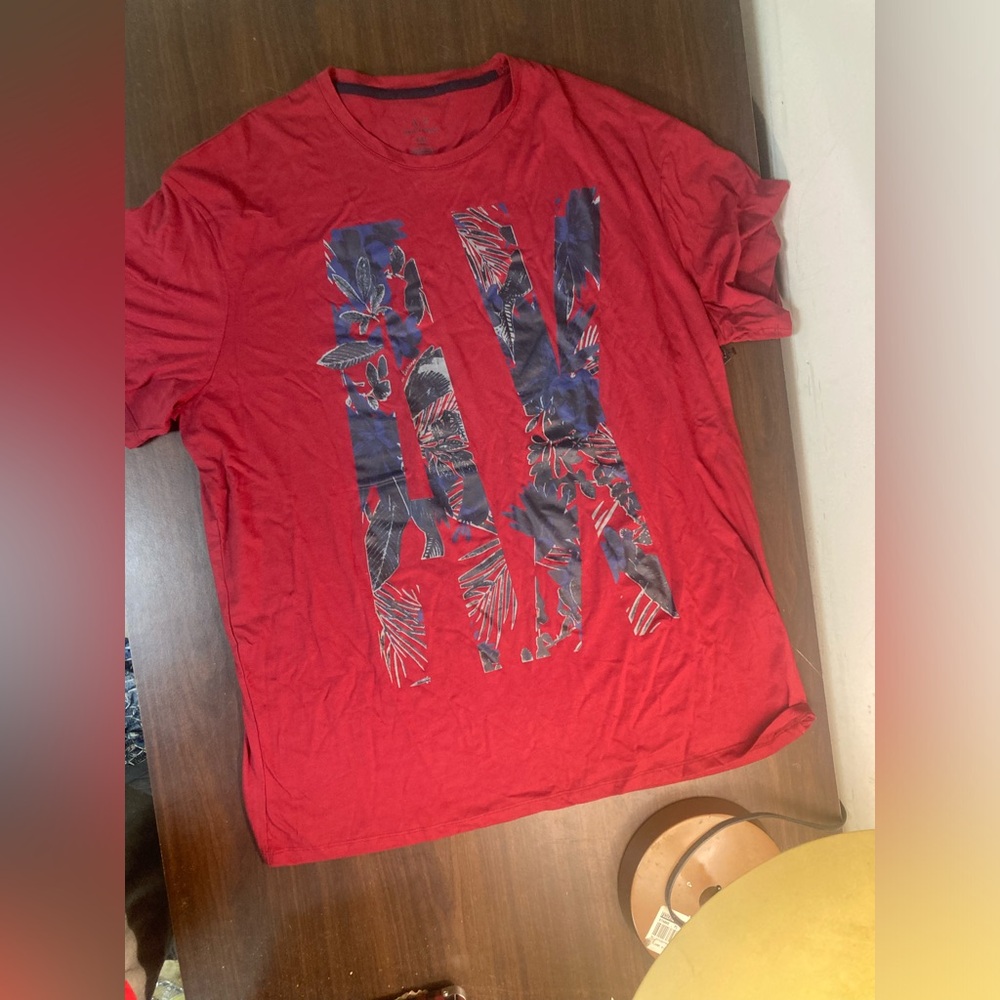 XXL, red t-shirt, Armani Exchanges